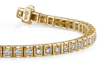 2.09 cttw Shadow Box Lab Grown Diamond Bracelet 14K Yellow Gold