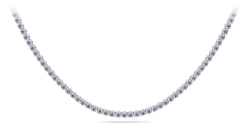 4.98 cttw Timeless Dreams Riviera Diamond Tennis Necklace 14K White Gold