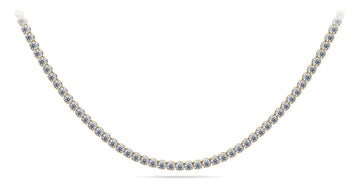 4.98 cttw Timeless Dreams Riviera Diamond Tennis Necklace 14K Yellow Gold