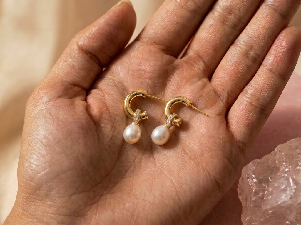 Holly Pearl Drop Earrings