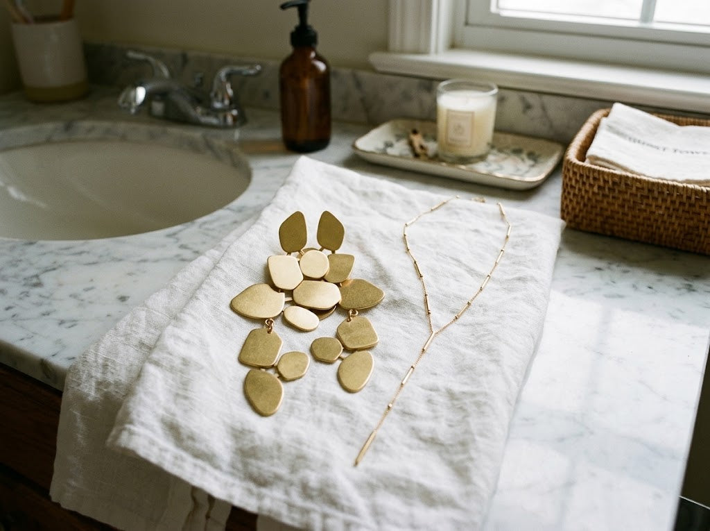 Rose Leaf Chandelier Earrings