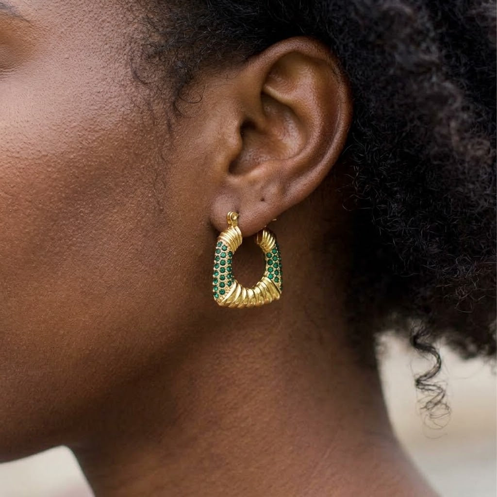 Mary Hollow Hoop Earrings