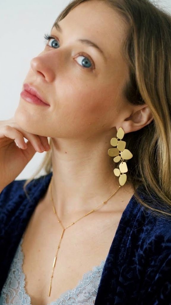 Rose Leaf Chandelier Earrings