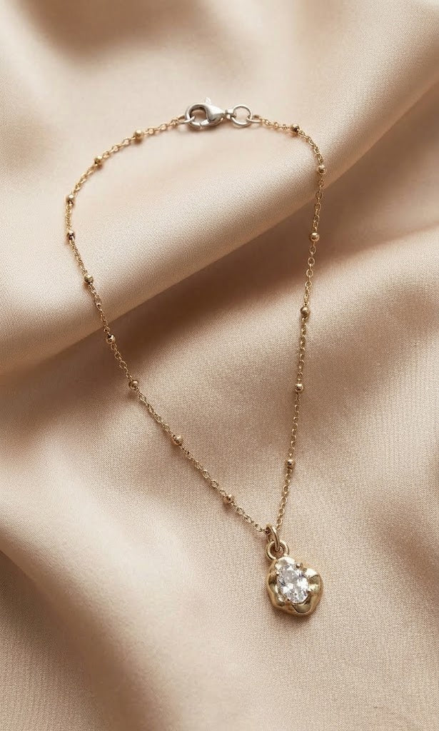 Lune Crystal Nugget Necklace