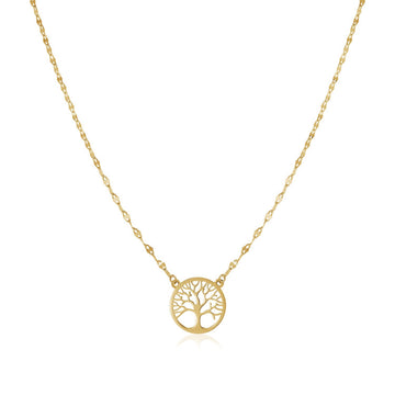 14K Yellow Gold Tree of Life Necklace for Women | Yene Store
