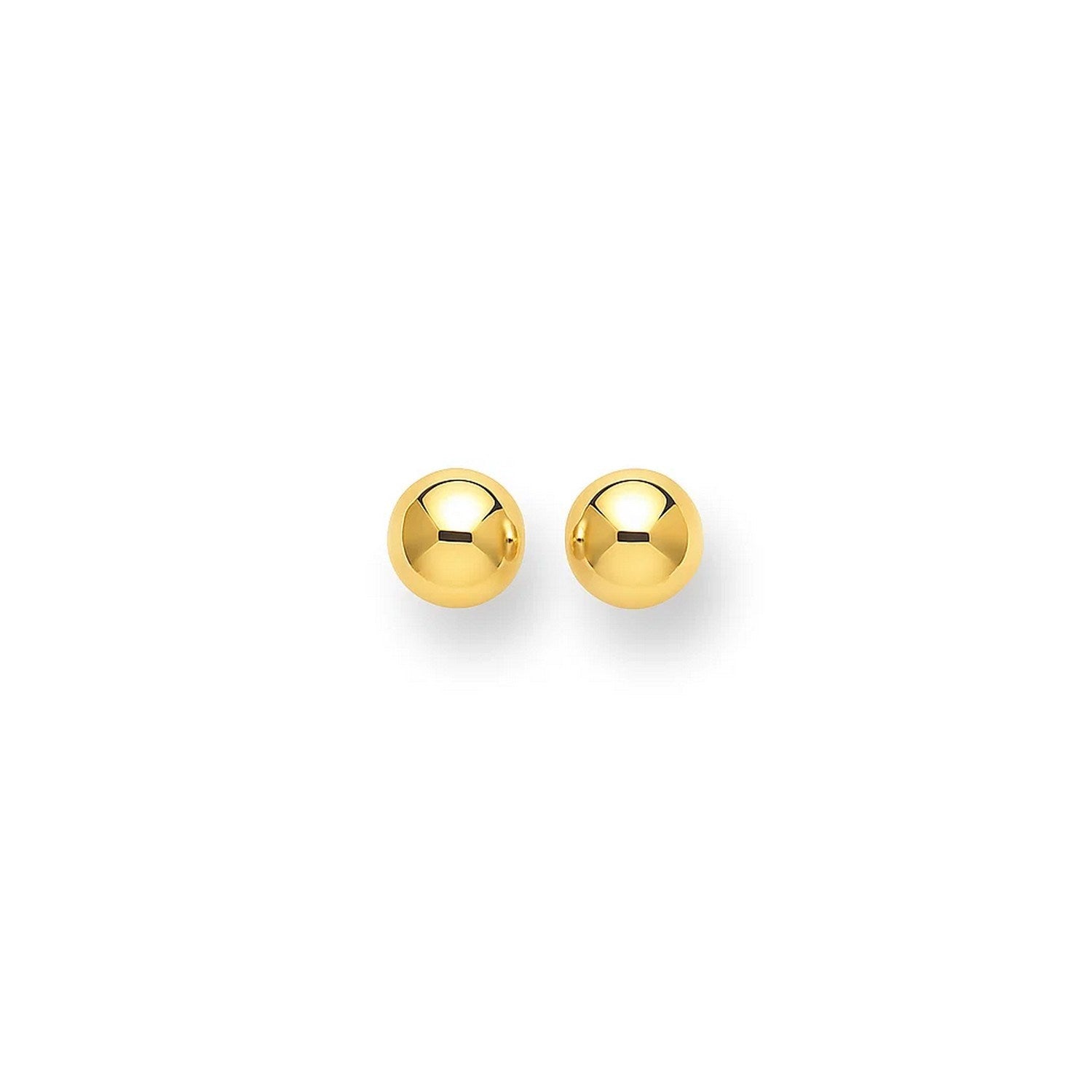 14k Yellow Gold Polished Round Stud Earrings(3mm) for Women | Yene Store