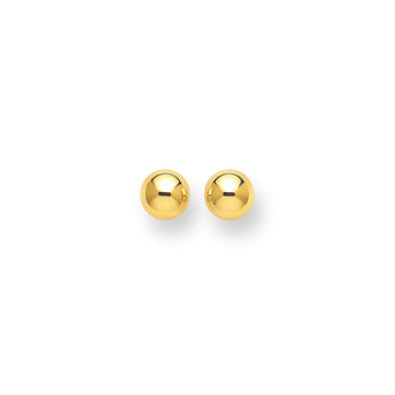 14k Yellow Gold Polished Round Stud Earrings(3mm) for Women | Yene Store