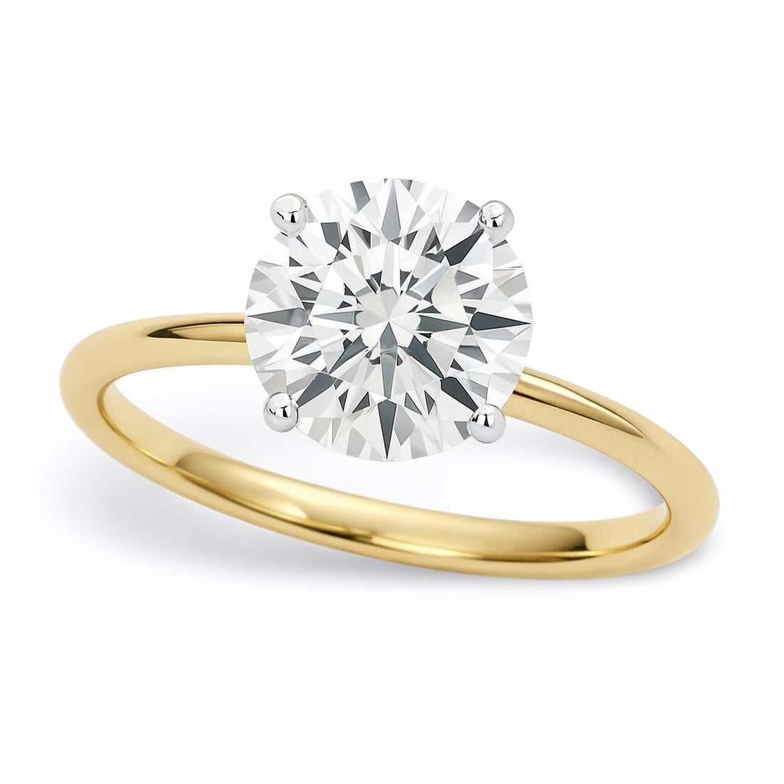 1 1/2 Carat Round Lab Grown IGI G/VS1 Diamond Solitaire Ring for Women | Yene store