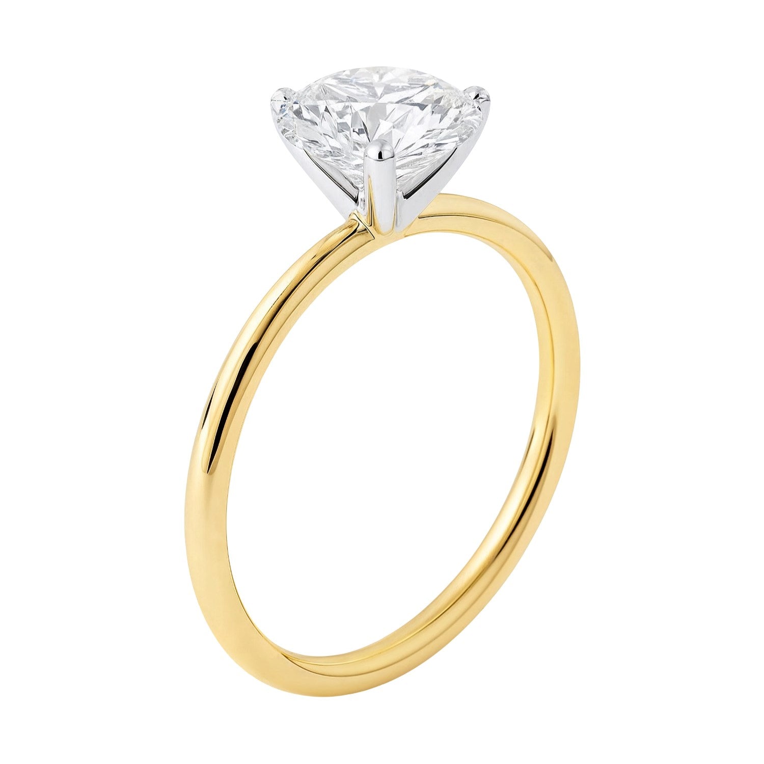 1 1/2 Carat Round Lab Grown IGI G/VS1 Diamond Solitaire Ring for Women | Yene store