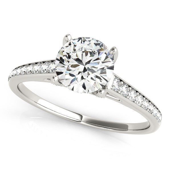 14k White Gold Diamond Engagement Ring With Cathedral Design (1 1/3 cttw) for Women | Yene Store