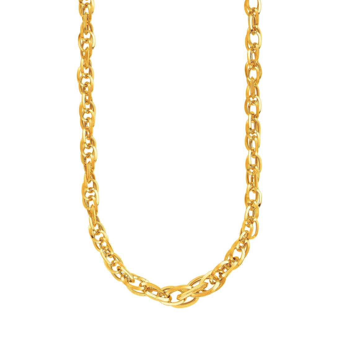 14k Yellow Gold Ornate Prince of Wales Chain Necklace for Women | Yene Store