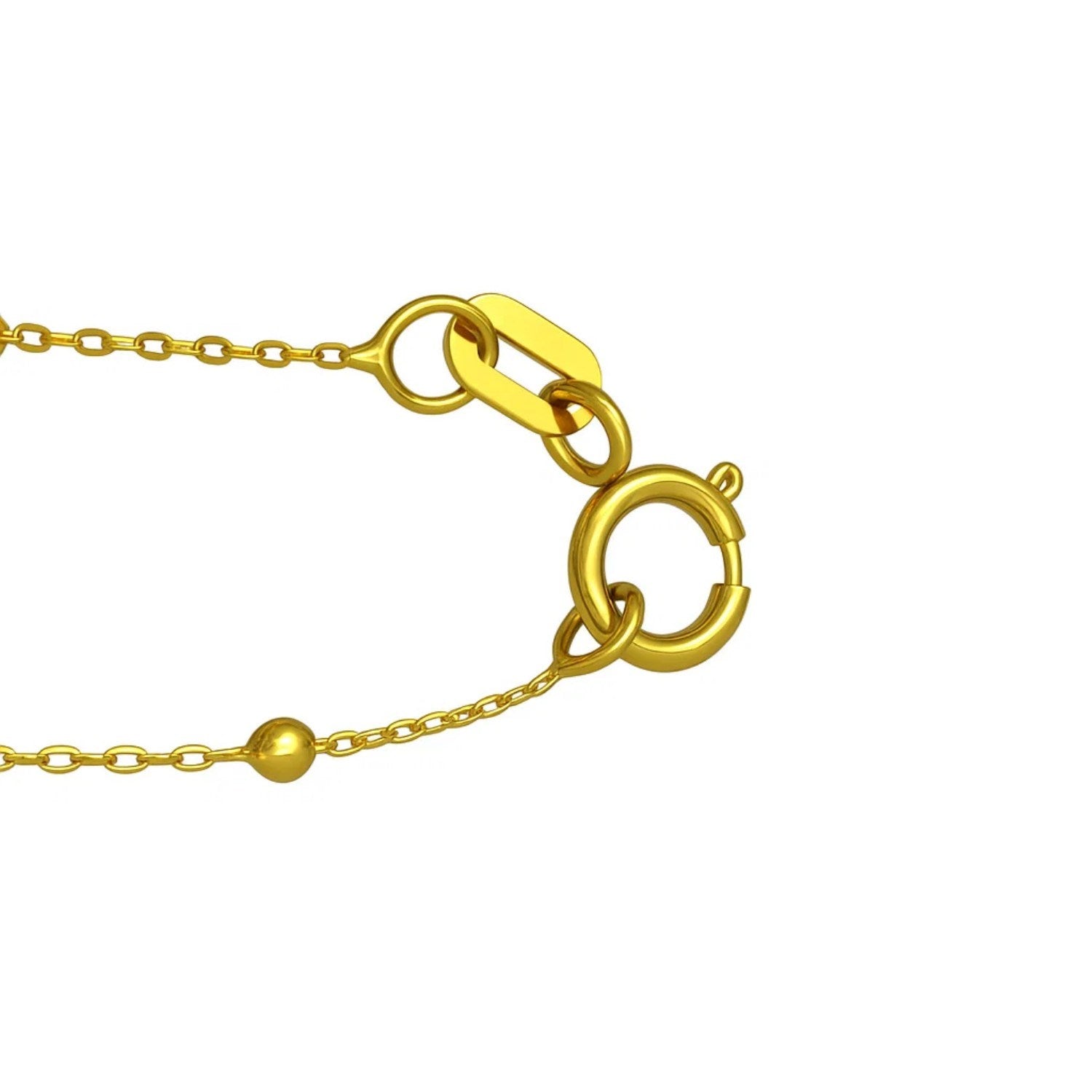 MOP Geometric Gem Rectangle Necklace in 14K Yellow Gold For Women |  Yene store