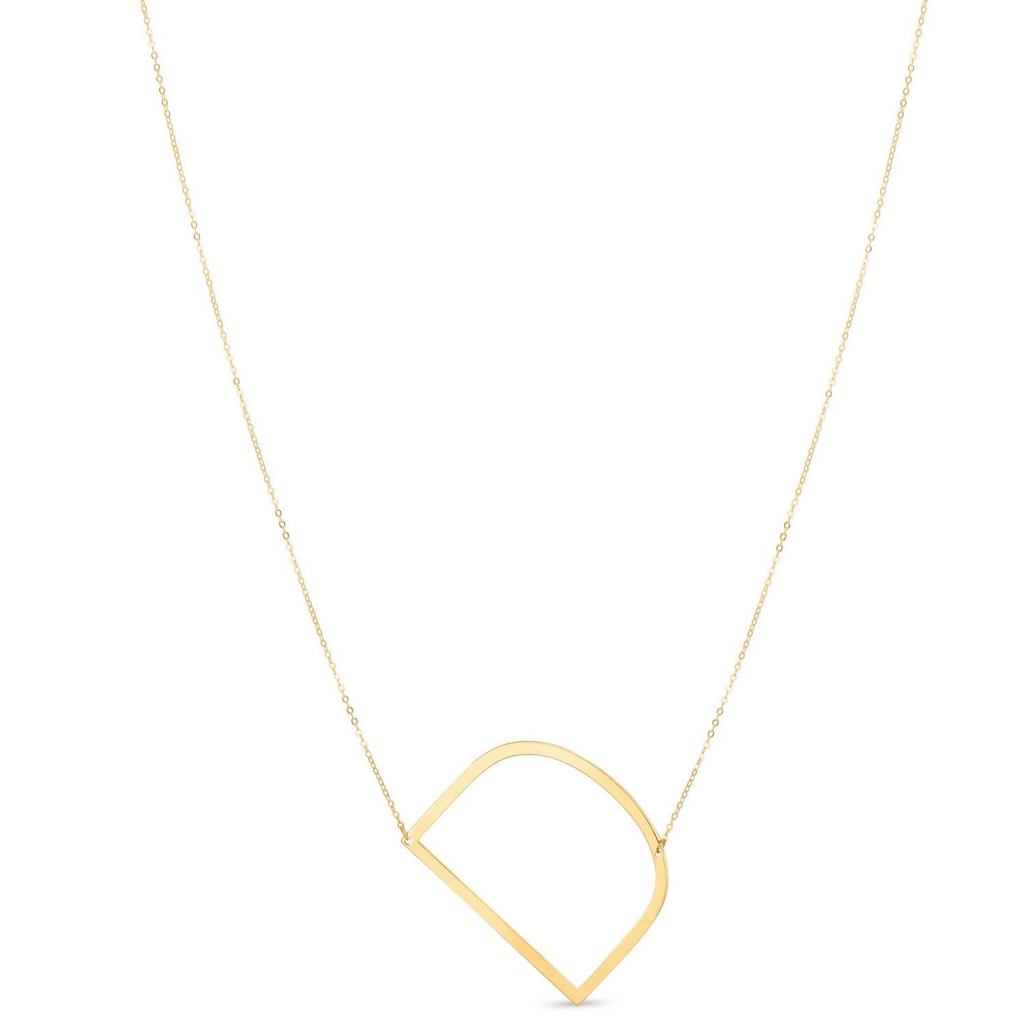 14K Yellow Gold Yours Truly Large Initial D Necklace for Women | Yene store