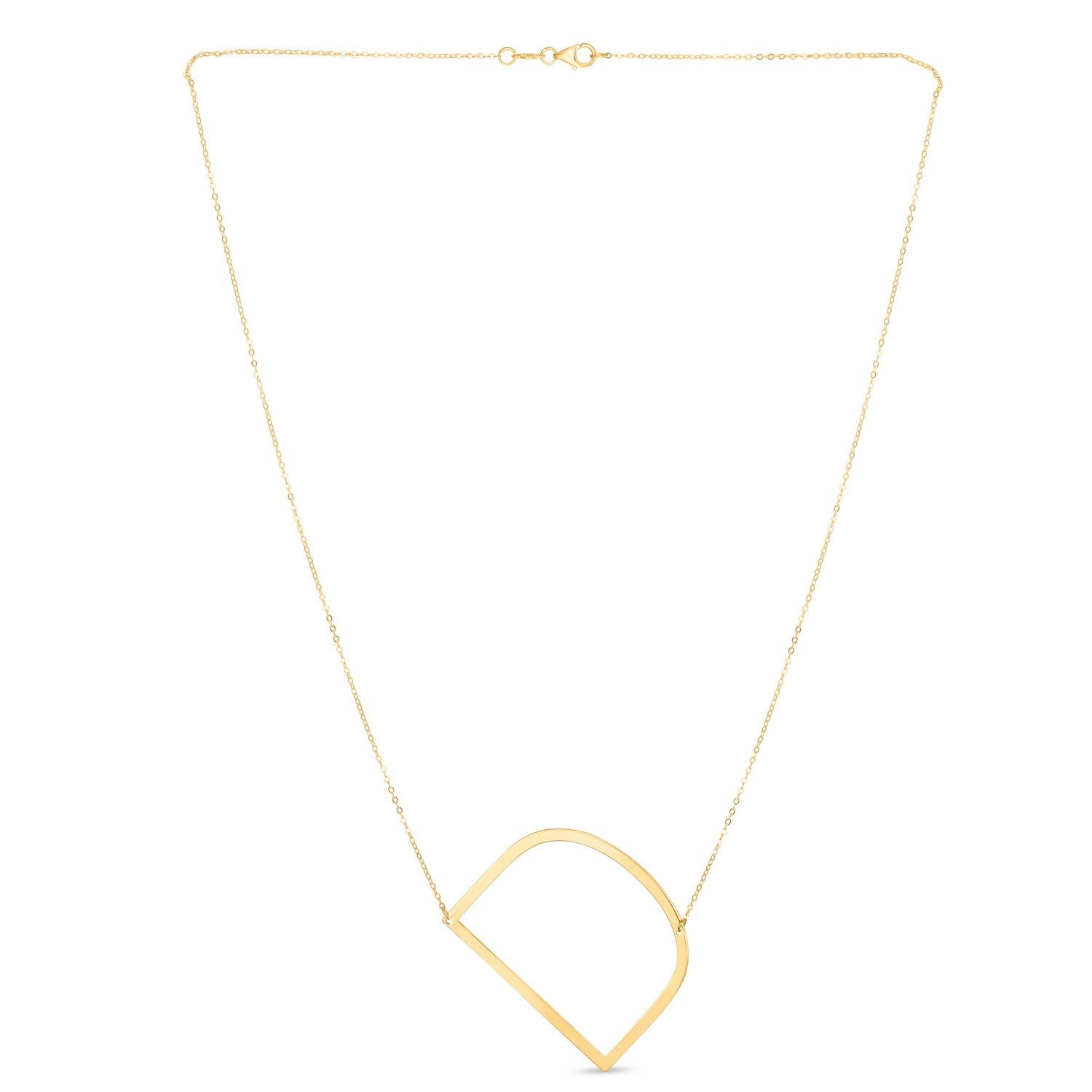14K Yellow Gold Yours Truly Large Initial D Necklace for Women | Yene store