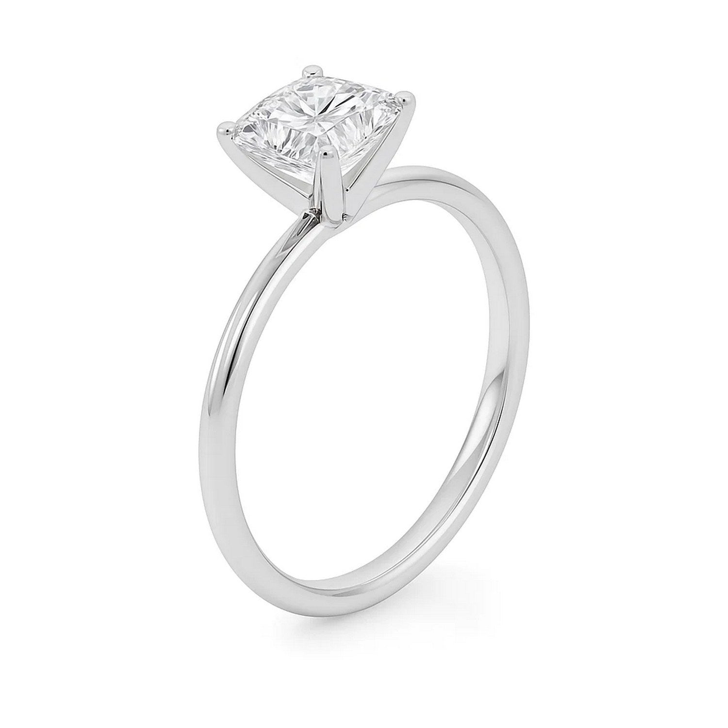 2 Carat Princess Lab Grown IGI G/VS1 Diamond Solitaire Ring in 14K White Gold