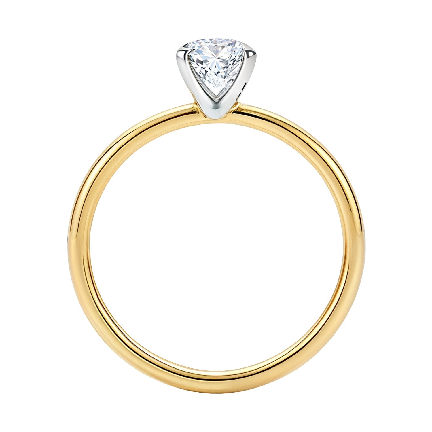 1 Carat Emerald Lab Grown IGI G/VS1 Diamond Solitaire Ring in 14K Yellow Gold