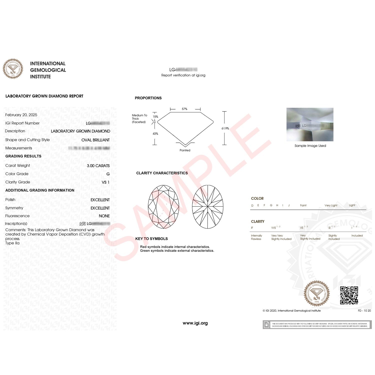 3 Carat Oval Lab Grown IGI G/VS1 Diamond Solitaire Ring in 14K Yellow Gold