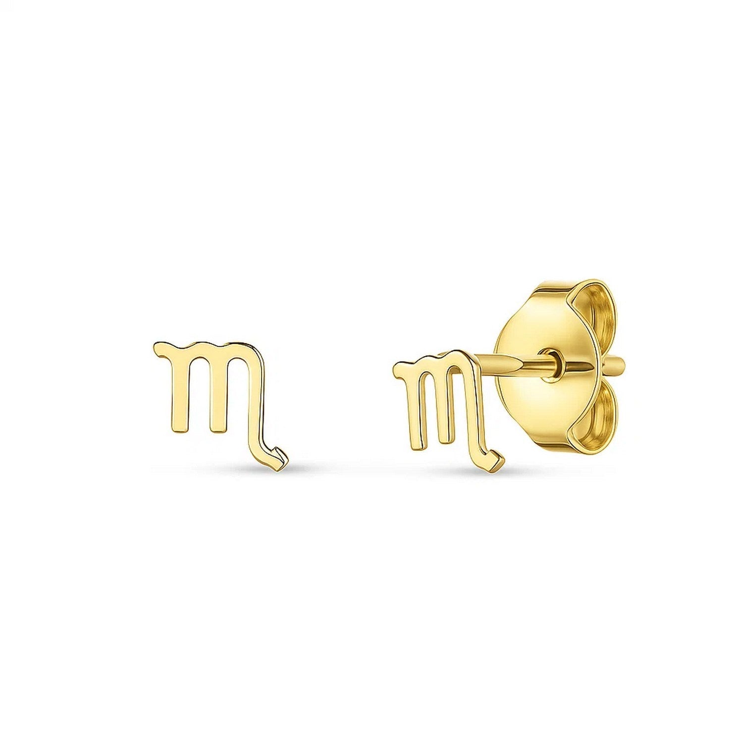 14k Yellow Gold Scorpio Stud Earrings for Women | Yene Store 