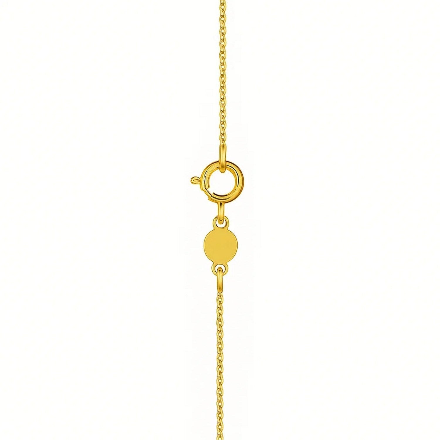 14K Yellow Gold Mini Diamond G Initial Pendant Necklace for Women | Yene store
