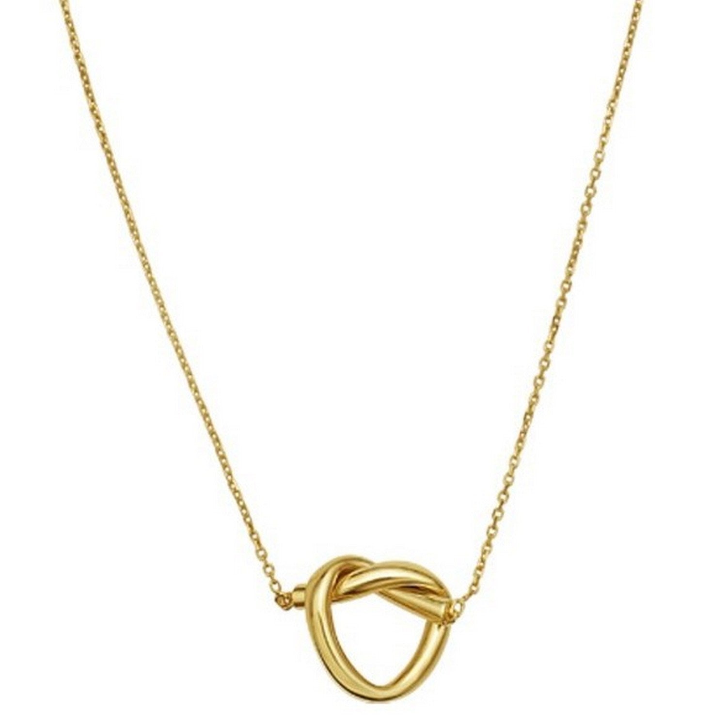 14K Yellow Gold Love Knot Necklace