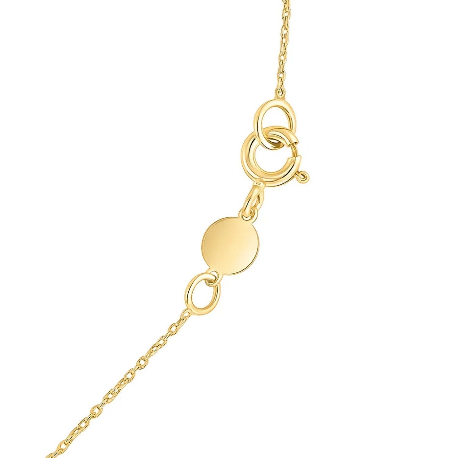 14K Yellow Gold Mini Diamond D Initial Pendant Necklace for Women | Yene Store