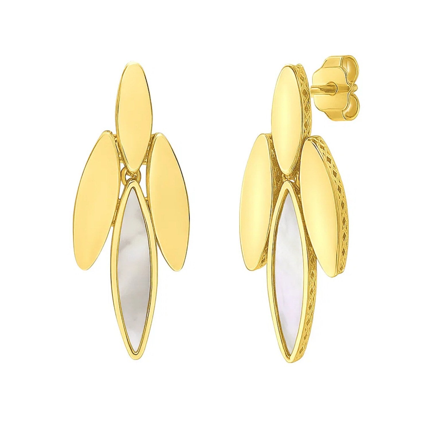 14K Yellow Gold La Grand Dame Earrings for Women | Yene Store