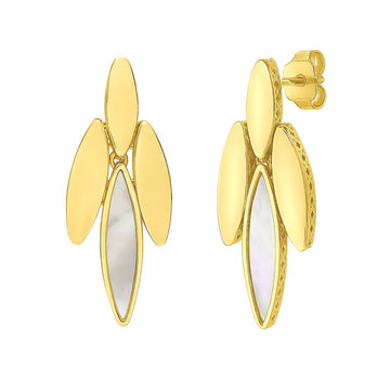 14K Yellow Gold La Grand Dame Earrings for Women | Yene Store