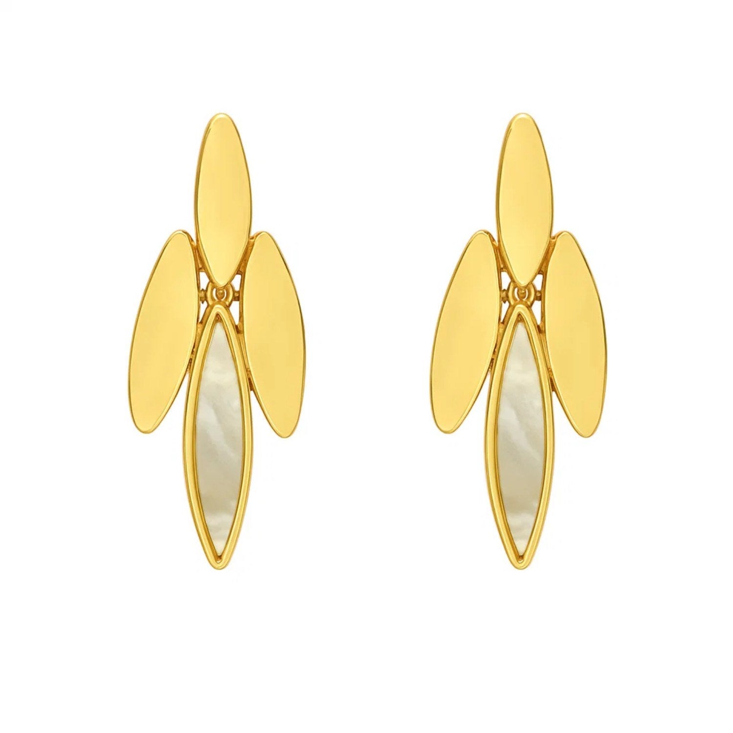 14K Yellow Gold La Grand Dame Earrings for Women | Yene Store