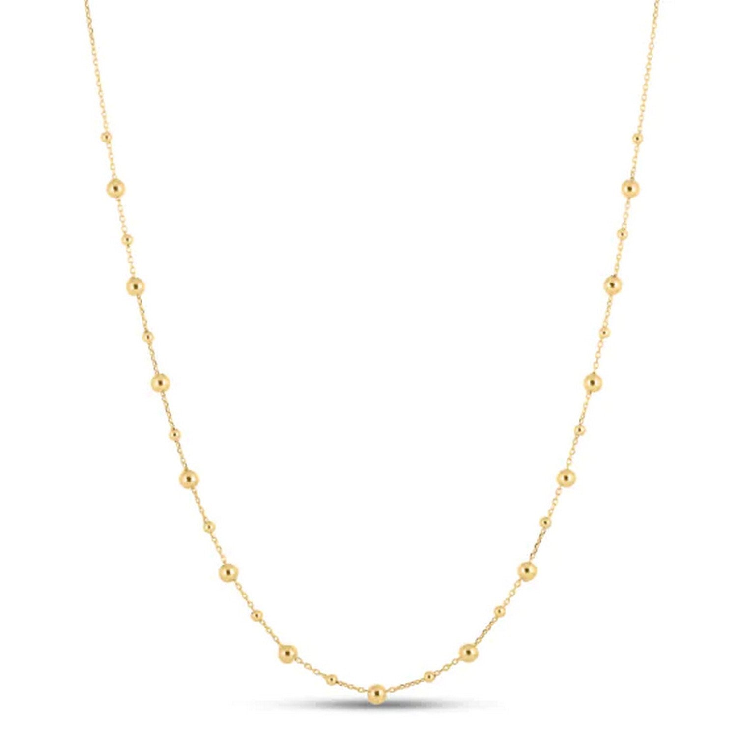 14k Yellow Gold Bead Necklace for Women | Yene Store