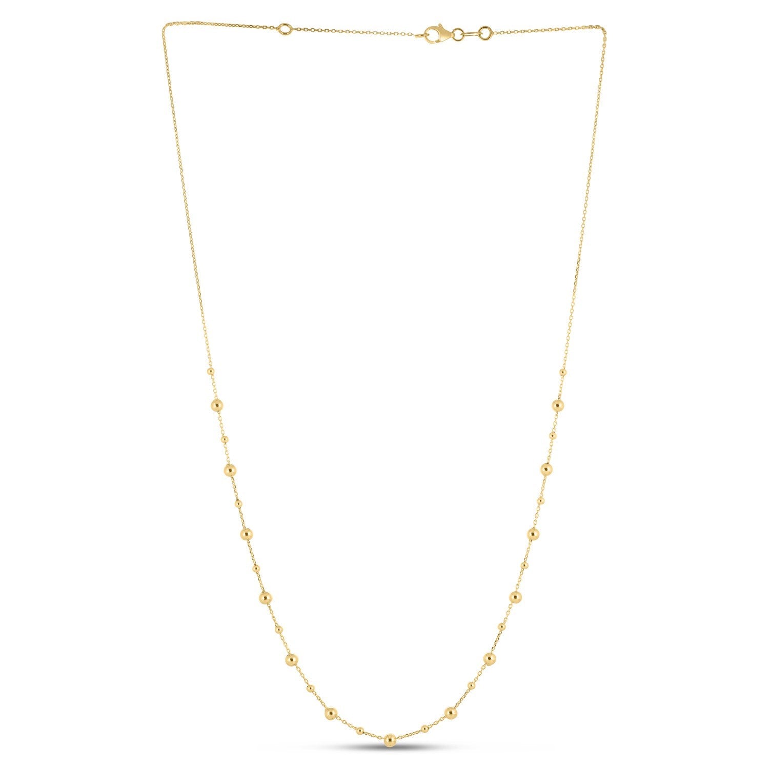 14k Yellow Gold Bead Necklace for Women | Yene Store