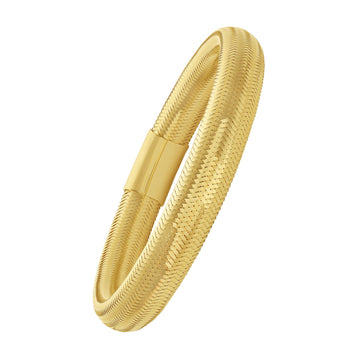 14K Yellow Gold Large Stretch Mesh Bracelet (8.80 mm)