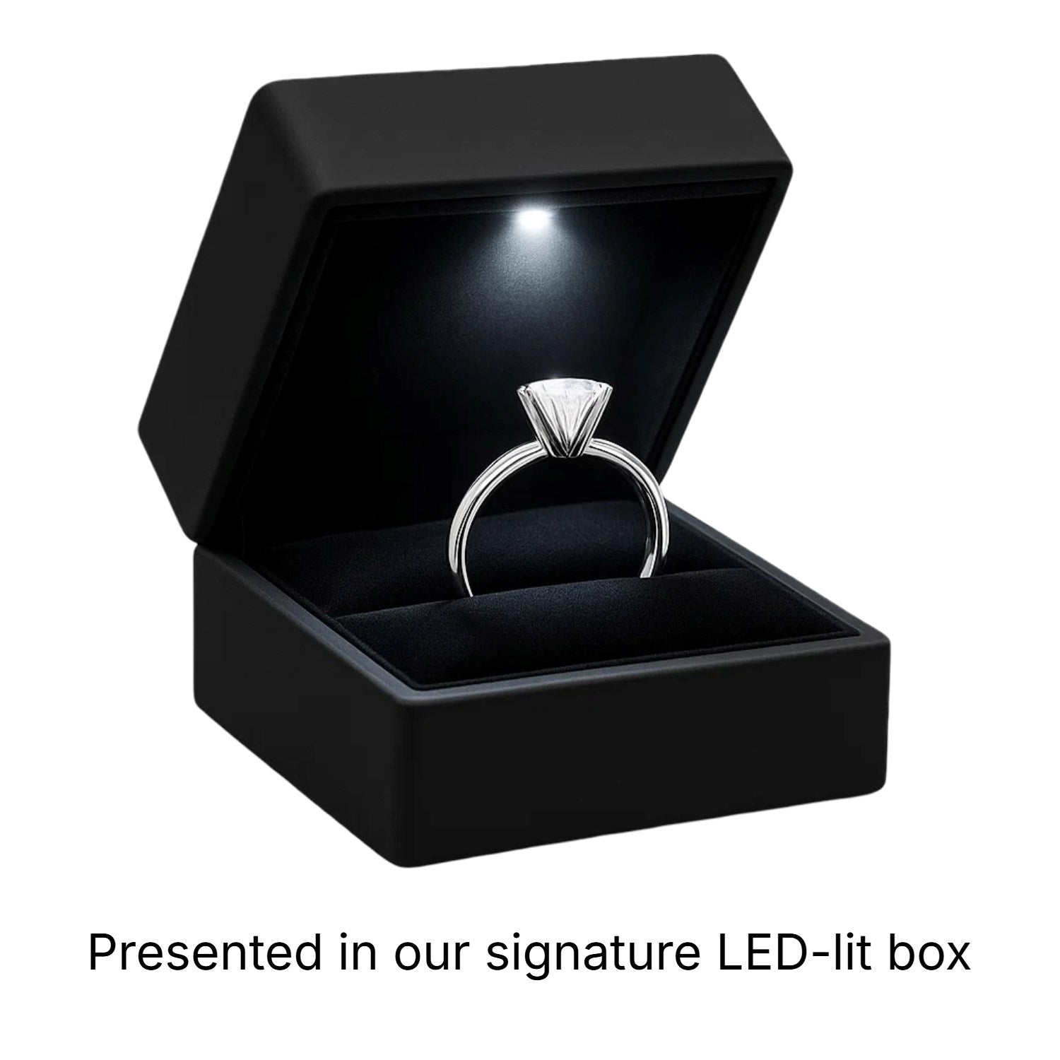 5 Carat Cushion Lab Grown IGI G/VS1 Diamond Solitaire Ring in 10K White Gold