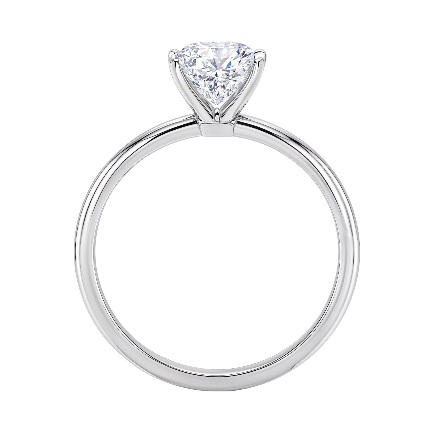 3 Carat Radiant Lab Grown IGI G/VS1 Diamond Solitaire Ring in 14K White Gold