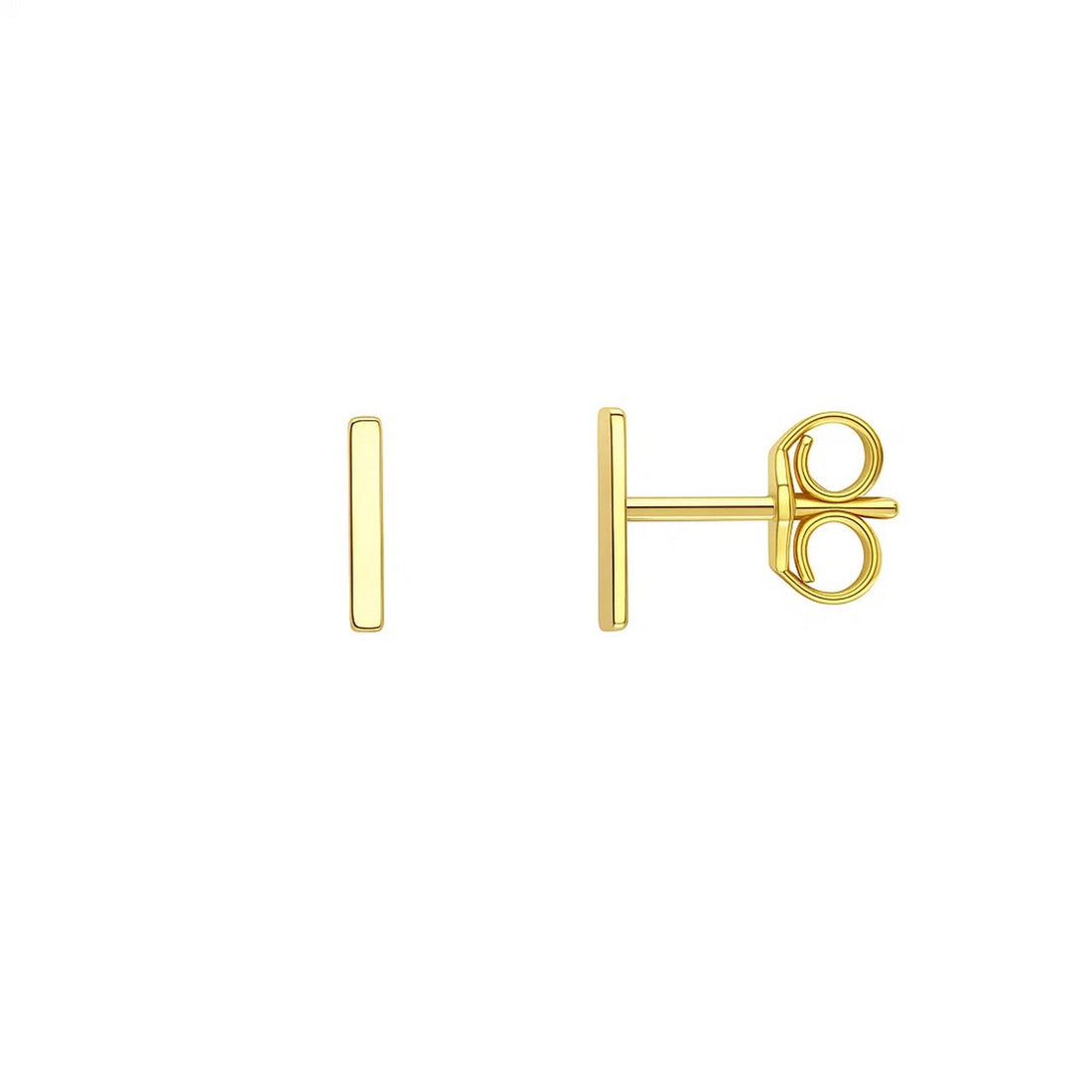 14K Yellow Gold Yours Truly Initial I Stud Earrings for Women | Yene Store 