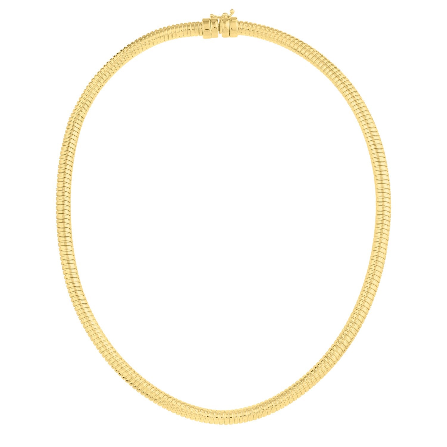 Tubogas Necklace in 14K Yellow Gold (5.00 mm) for Women | Yene Store 