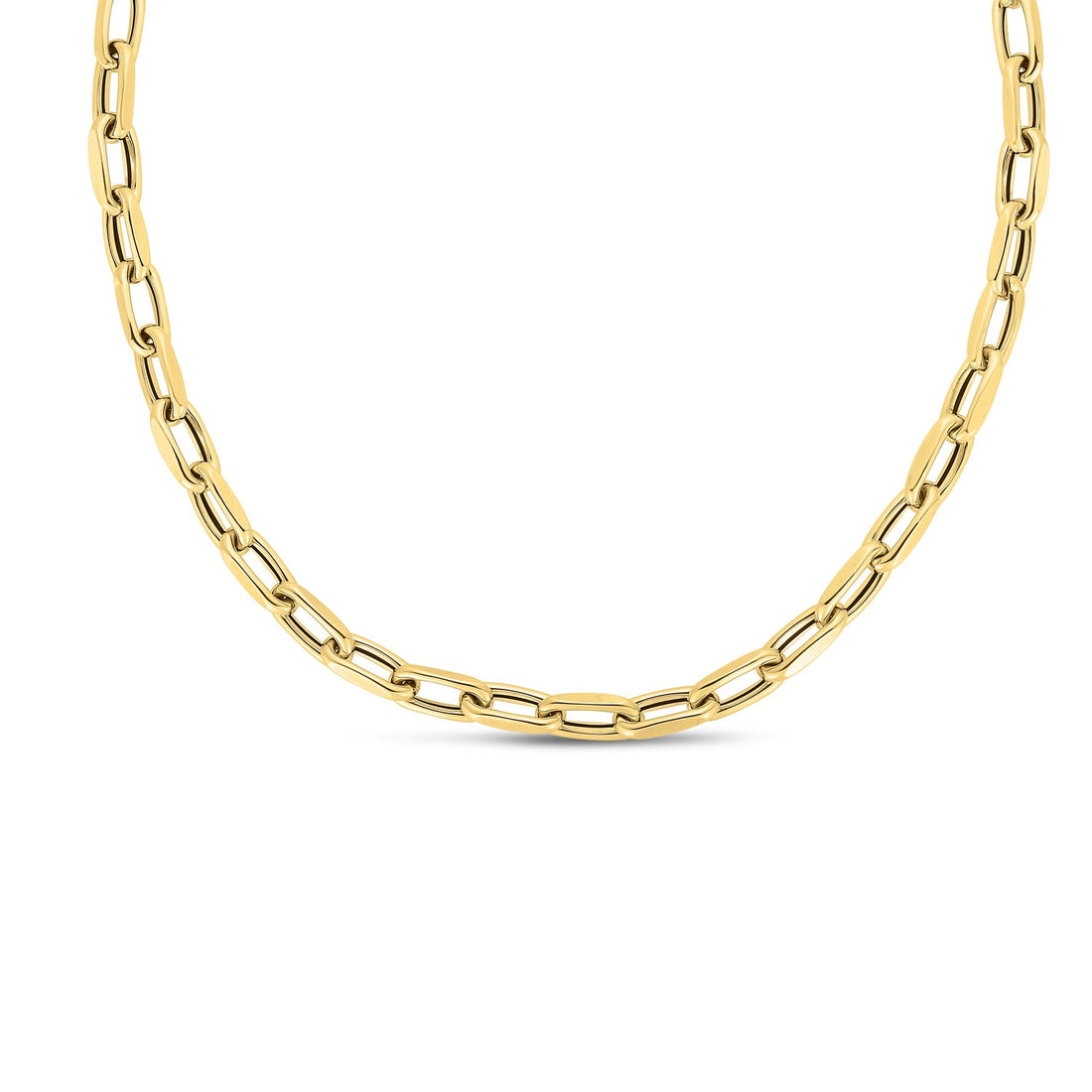 14k Yellow Gold French Cable Link Necklace (6mm) for Women | Yene Store
