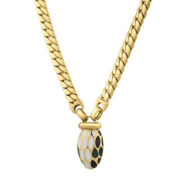 Le Serpent Curb Link Necklace in 14K Yellow Gold for Women | Yene Store 