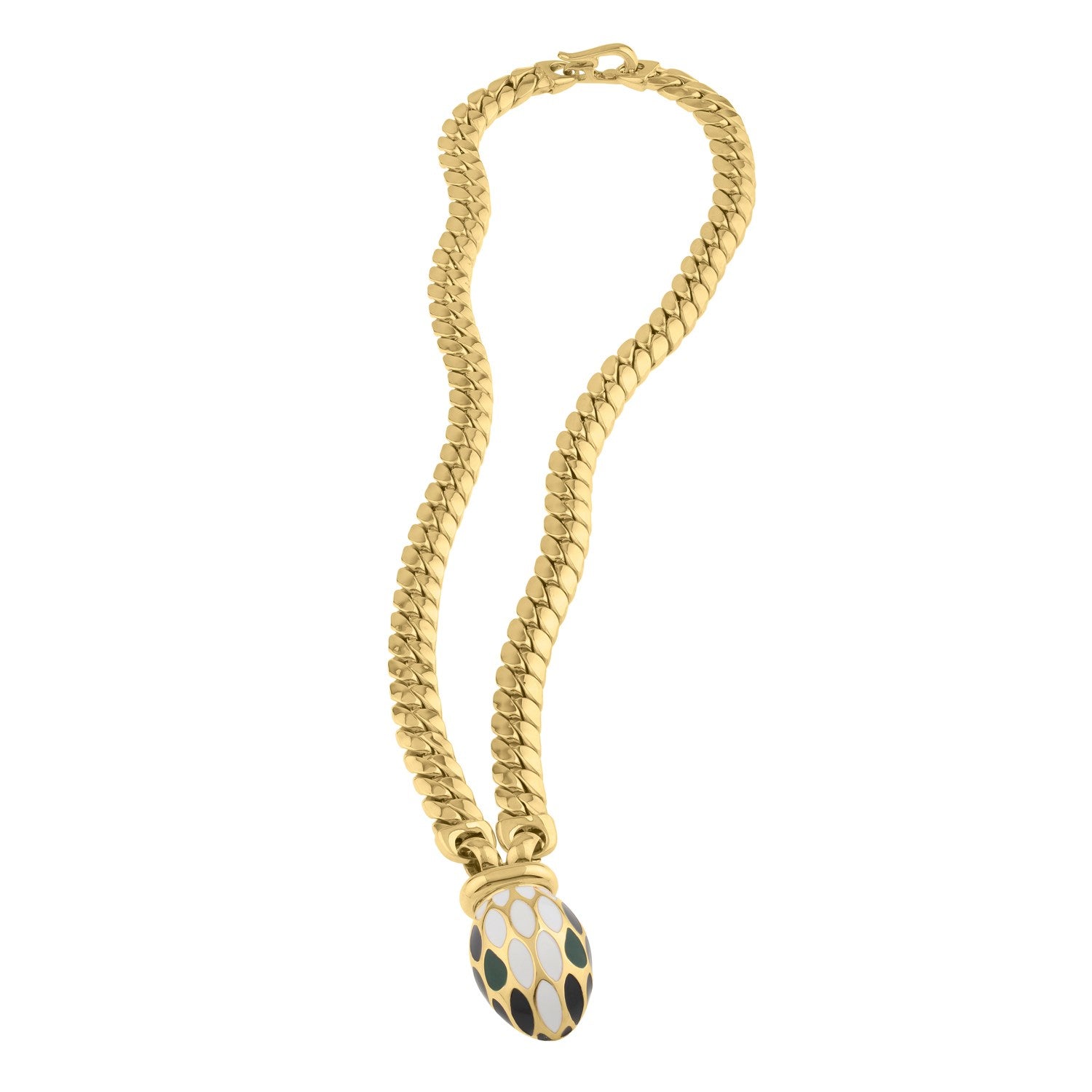 Le Serpent Curb Link Necklace in 14K Yellow Gold for Women | Yene Store