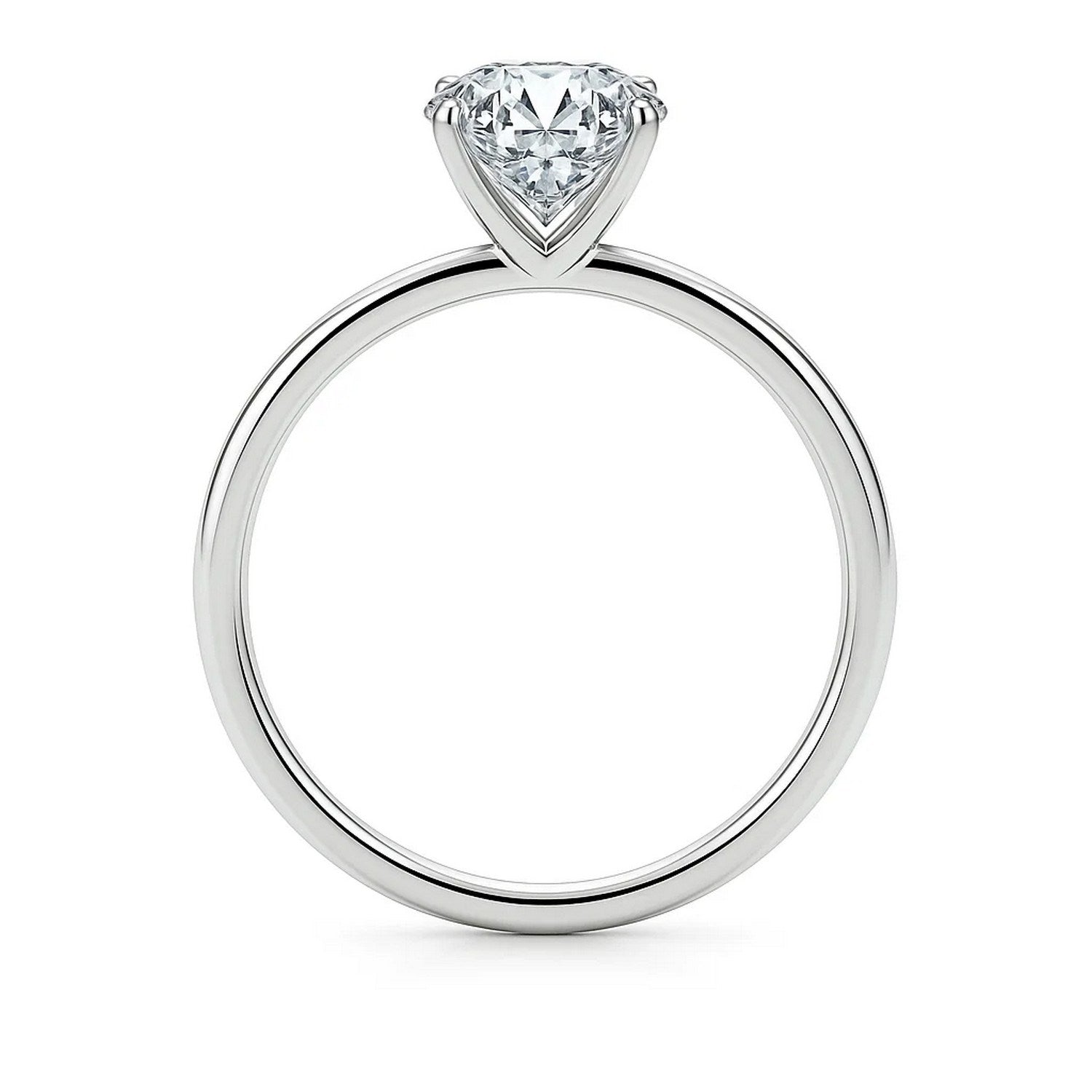 3 Carat Emerald Lab Grown IGI G/VS1 Diamond Solitaire Ring in 14K White Gold