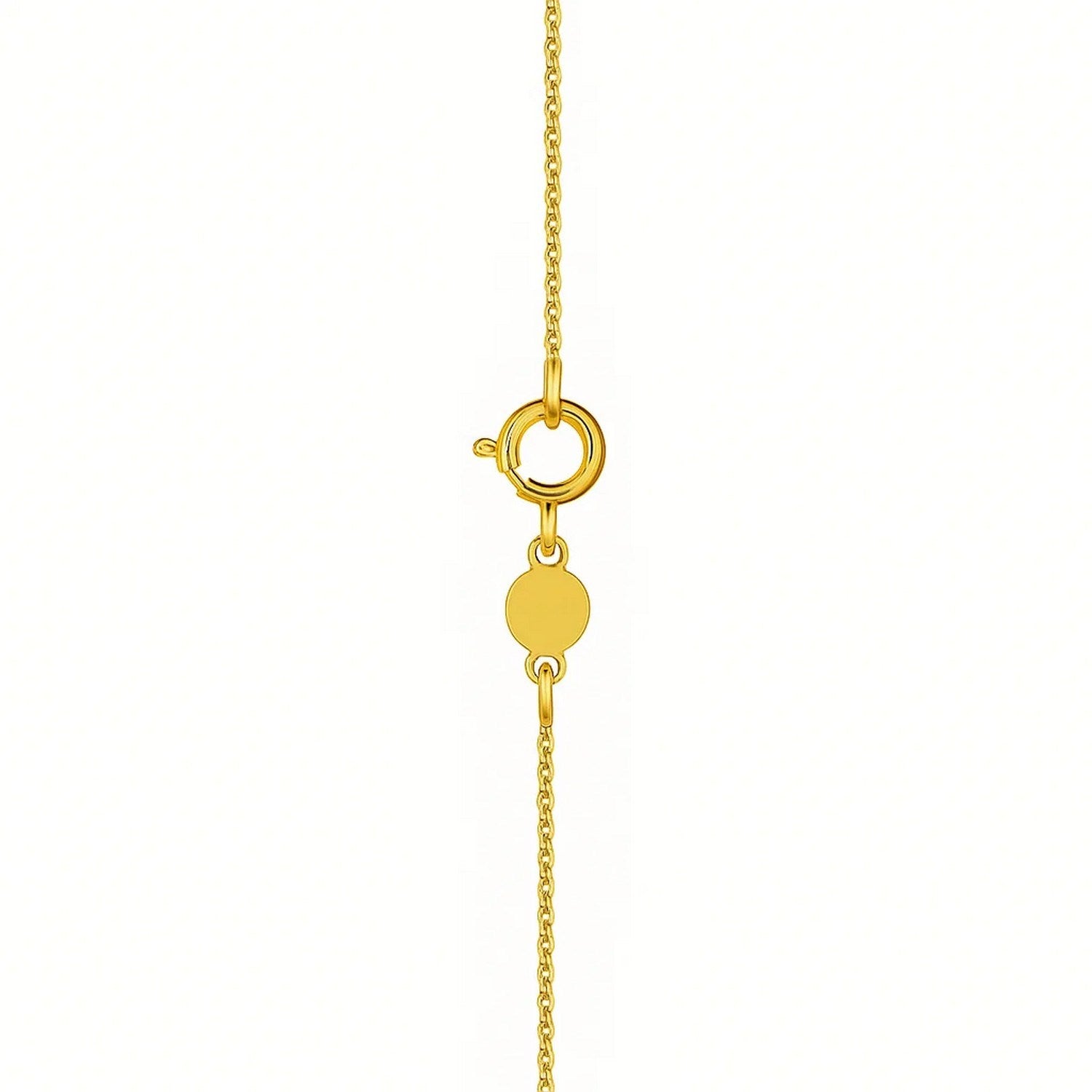 14K Yellow Gold Mini Diamond A Initial Pendant Necklace for Women | Yene Store 