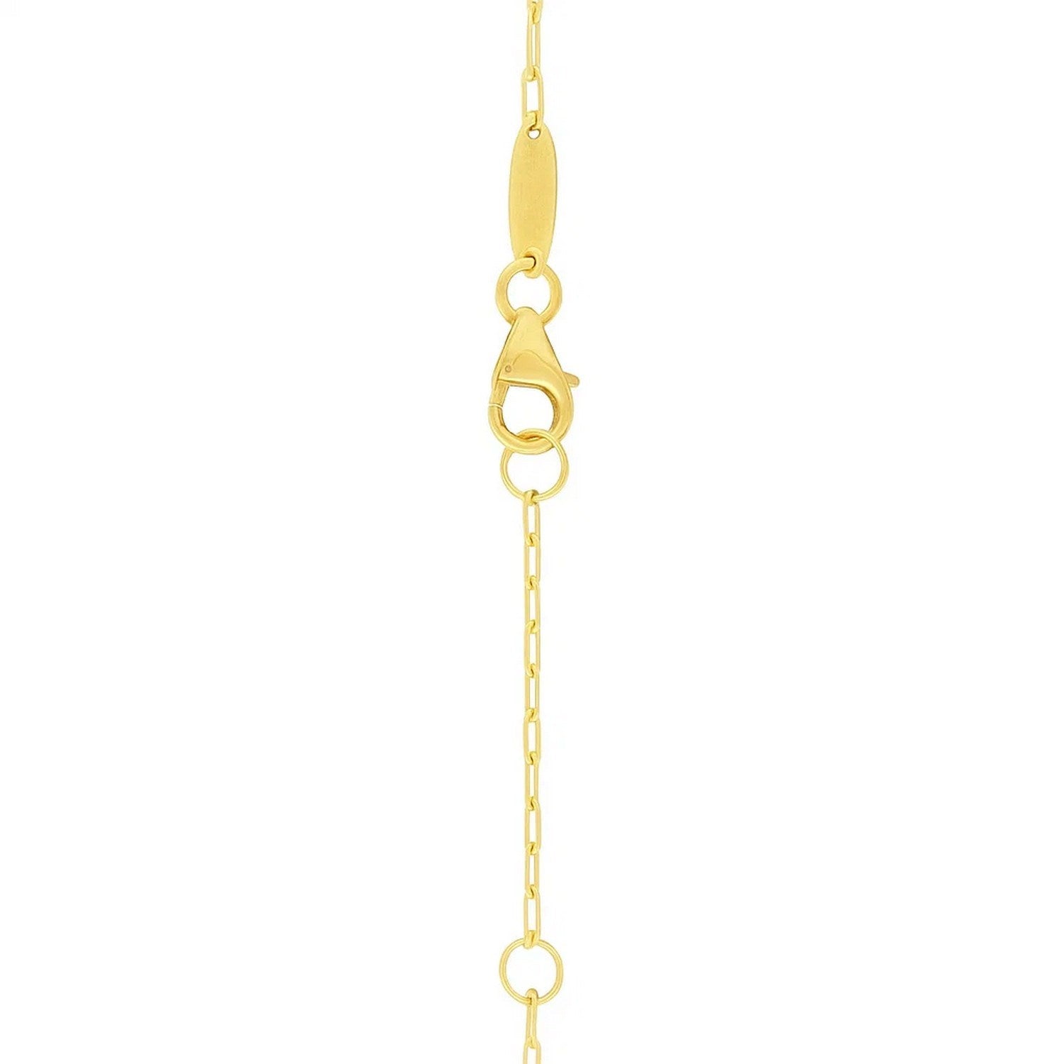 14k Yellow Gold Polished Heart Link Chain Necklace for Women | Yene Store 