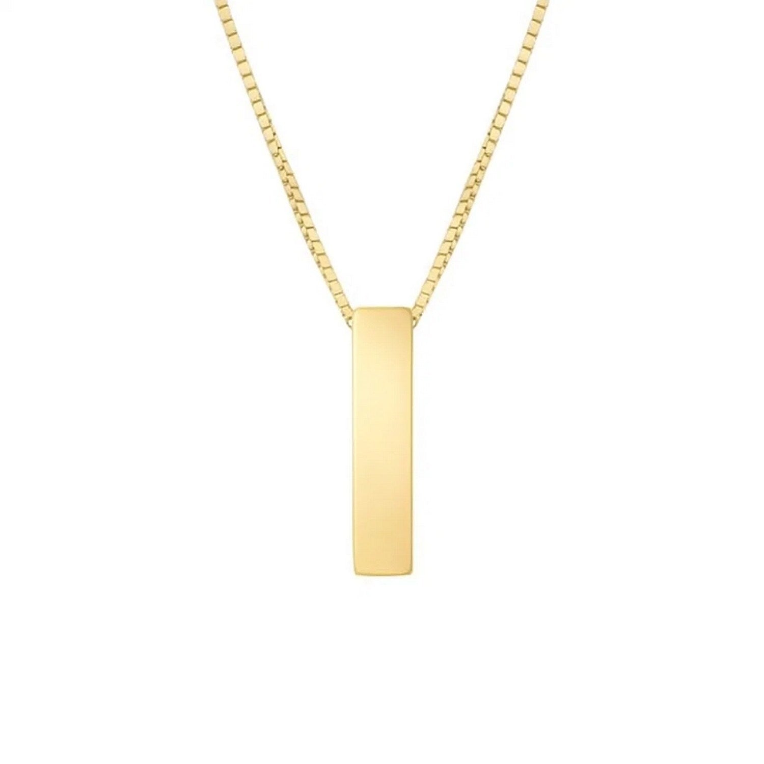 14K Yellow Gold Yours Truly Block Letter Initial I Necklace for Women | Yene Store 
