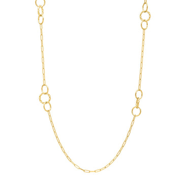 Twistted Link Necklace in 14K Yellow Gold for Women | Yene Store 
