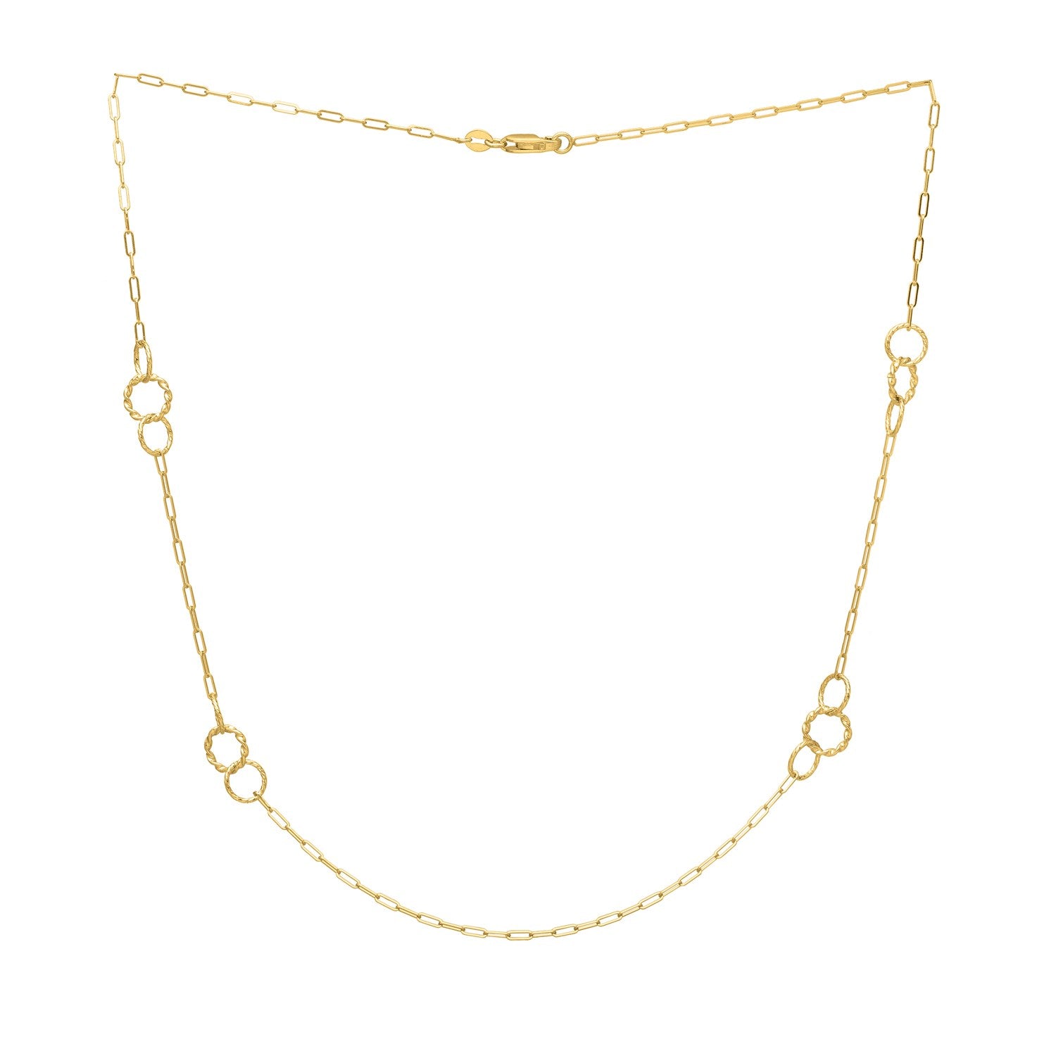 Twistted Link Necklace in 14K Yellow Gold for Women | Yene Store 
 