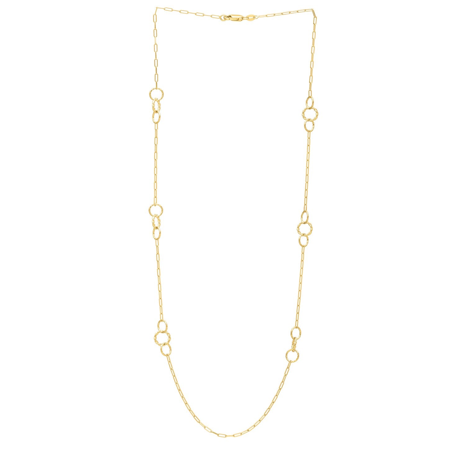 Twistted Link Necklace in 14K Yellow Gold for Women | Yene Store 
 