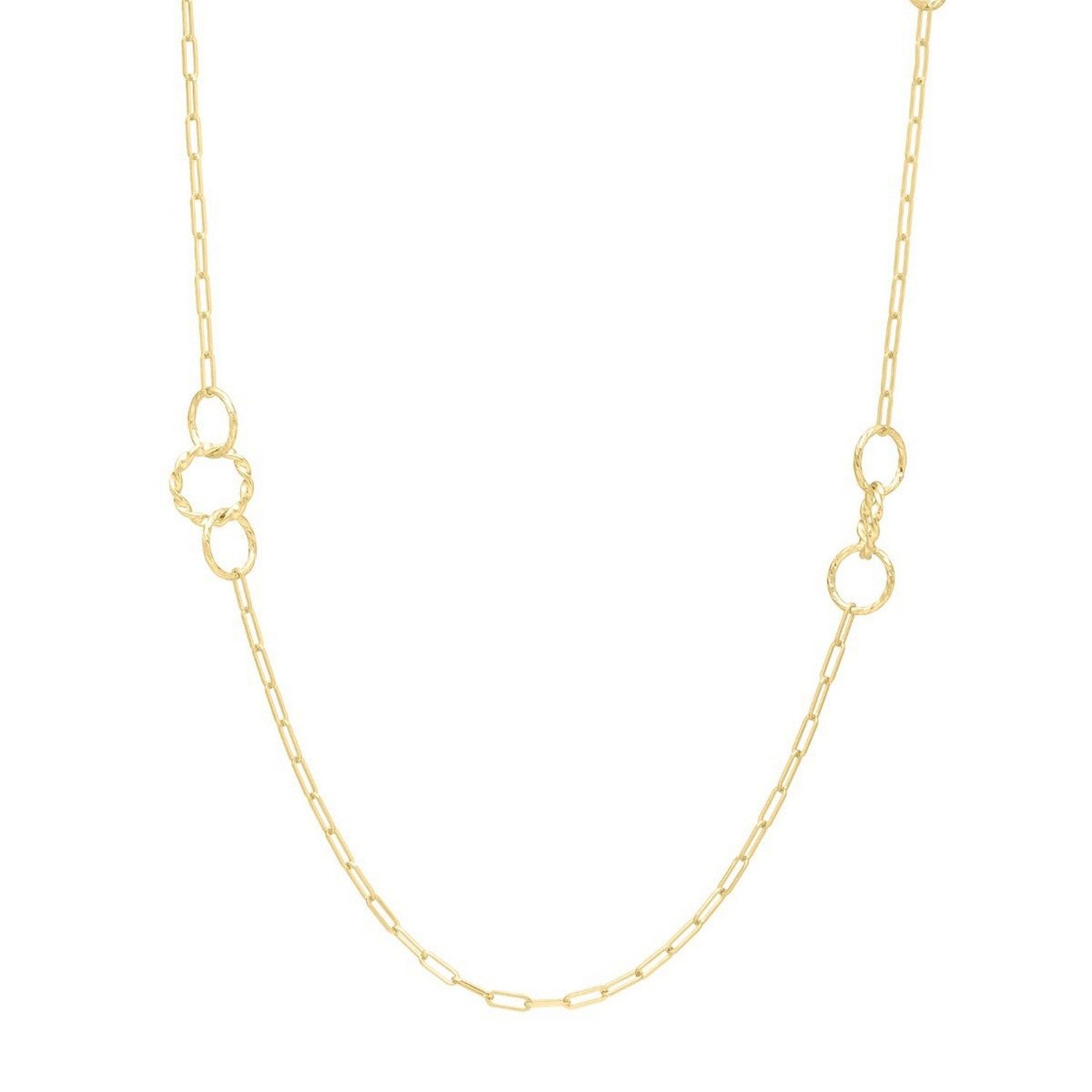 Twistted Link Necklace in 14K Yellow Gold for Women | Yene Store 
 