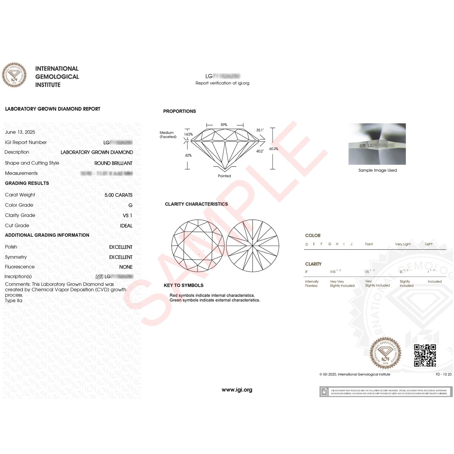 5 Carat Round Lab Grown IGI G/VS1 Diamond Solitaire Ring in 14K White Gold for Women | Yene Store 