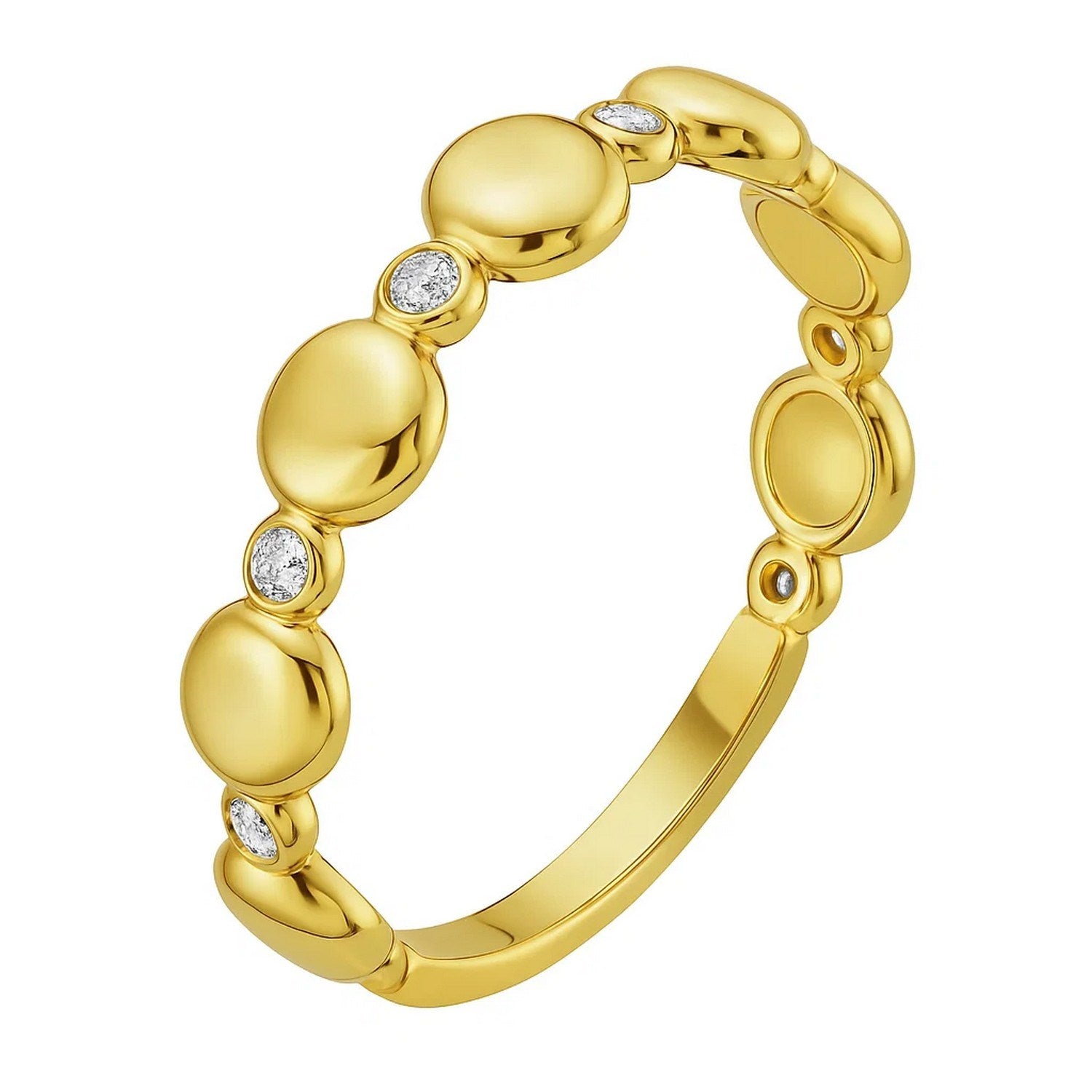 14K Yellow Gold Textured Rope Ring (4.00 mm) for Women | Yene Store 