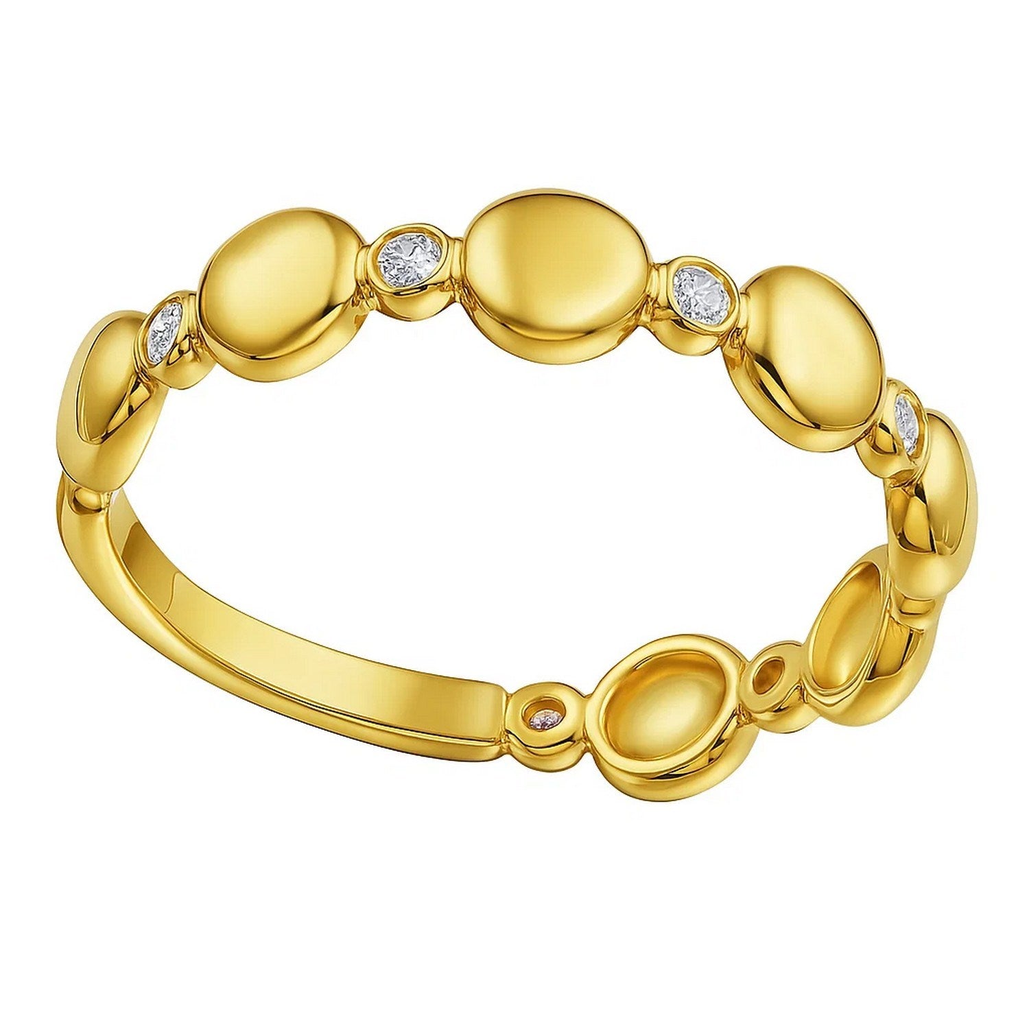 14K Yellow Gold Textured Rope Ring (4.00 mm) for Women | Yene Store 