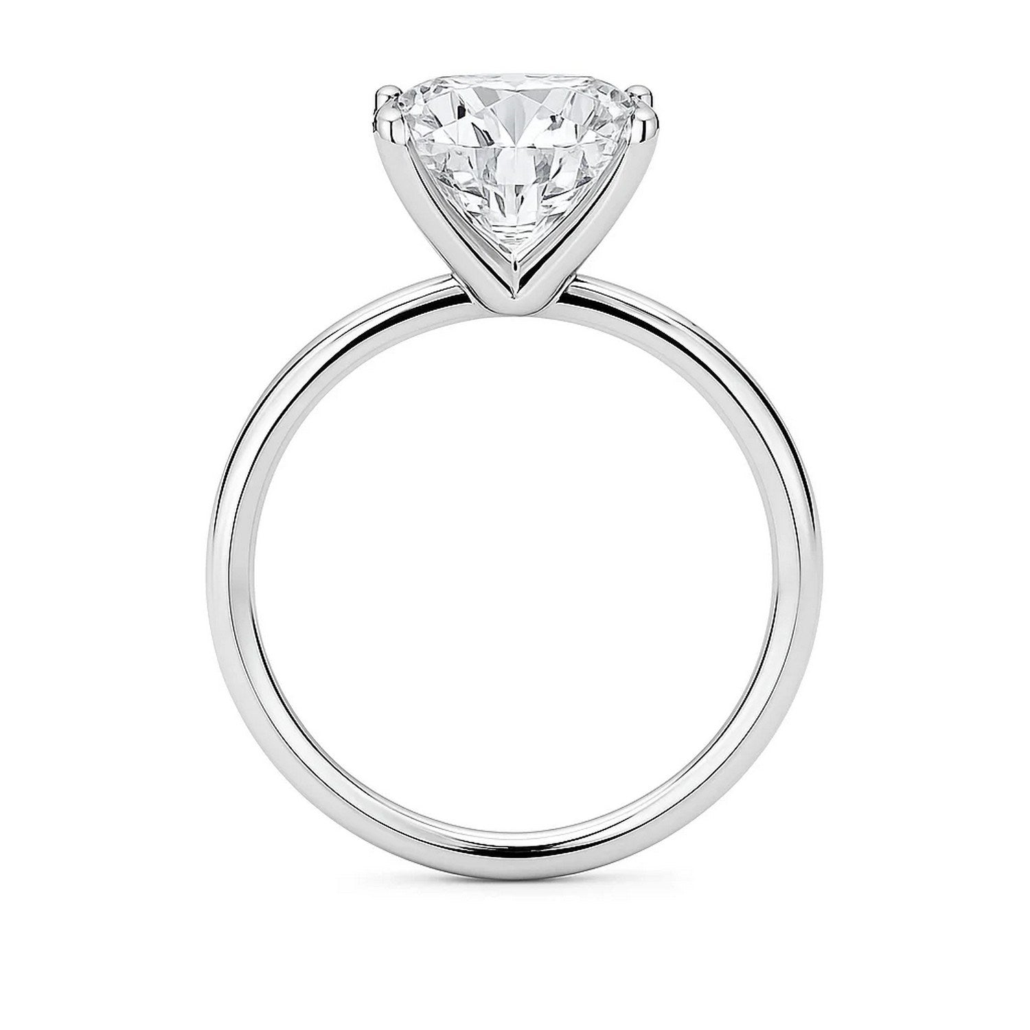 5 Carat Cushion Lab Grown IGI G/VS1 Diamond Solitaire Ring in 14K White Gold for Women | Yene Store 